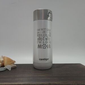 NWOT Contigo Luxe Tumber In White With DOG MOMMA Saying